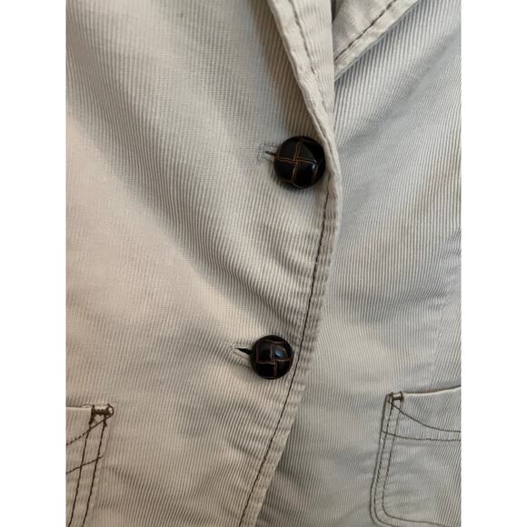 GAP Vintage Corduroy Lined Blazer Jacket US 6 Cream Y2K ASO Hermione Granger - Picture 8 of 9